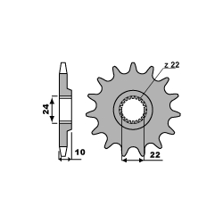 PBR ZĘBATKA PRZEDNIA 402 15 18NC APRILIA 125/350 86-88 (ŁAŃC. 520)