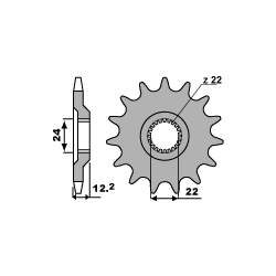 PBR ZĘBATKA PRZEDNIA 405 15 18NC APRLIA 600 85-87 (JTF1125.15) (ŁAŃC. 520)