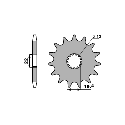 PBR ZĘBATKA PRZEDNIA 4103 11 18NC SUZUKI LT 160 89-01, LT 230 86-93 (JTF1439.11) (ŁAŃC. 520)