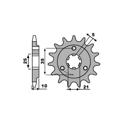 PBR ZĘBATKA PRZEDNIA 412 15 18NC (ŁAŃC. 520)