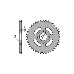 PBR ZĘBATKA TYLNA 4304 42 C45 HONDA CBR 125 (04-10) (JTR1206.42) (ŁAŃC. 428)