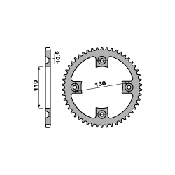 PBR ZĘBATKA TYLNA 4349 38 C45 HONDA TRX 300 EX 93-07 (ŁAŃC. 520)