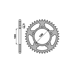 PBR ZĘBATKA TYLNA 4363 40 C45 APRILIA 1000, 850 MANA (08-16) (JTR702.40) (ŁAŃC. 525)