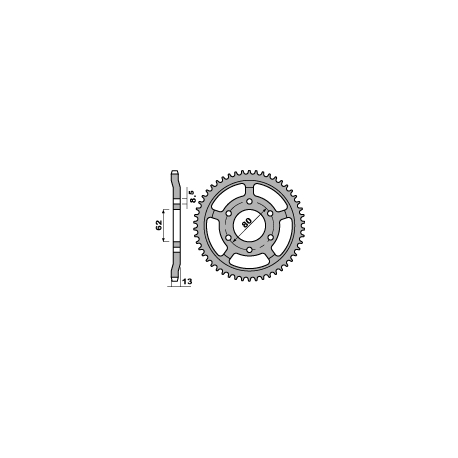 PBR ZĘBATKA TYLNA 4368 45 C45 YAMAHA XT 225, SERROW 92-07 (JTR1869.45) (ŁAŃC. 428)