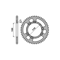 PBR ZĘBATKA TYLNA 4370 56 F BETA 50 (98-99), KTM 50 (96-03) (ŁAŃC. 428)