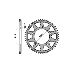 PBR ZĘBATKA TYLNA 4383 48 C45 YAMAHA R6 99-02 (ŁAŃC.532) (JTR1873.48)