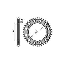 PBR ZĘBATKA TYLNA 4399 40 C45 CBR 1000 RR (04-05), VTR 1000 SP1/ SP2 (JTR1306.40) (ŁAŃC. 530)