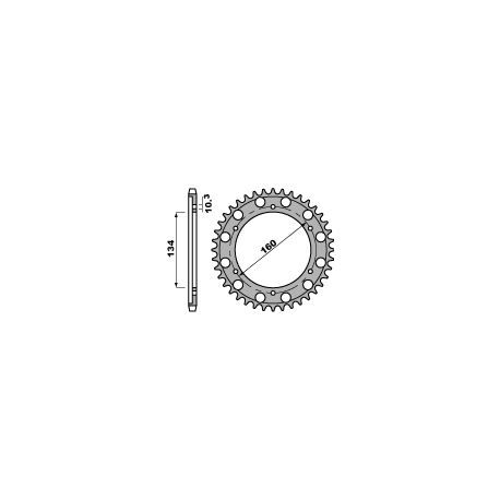 PBR ZĘBATKA TYLNA 4399 40 C45 CBR 1000 RR (04-05), VTR 1000 SP1/ SP2 (JTR1306.40) (ŁAŃC. 530)