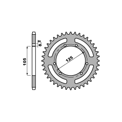 PBR ZĘBATKA TYLNA 4402 45 F MALAGUTI 50 XSM 03-06 (ŁAŃC. 420) (JTR1131.45)