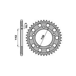 PBR ZĘBATKA TYLNA 4448 48 C45 R6 (99-02) (JTR1871.48) (ŁAŃC. 530)