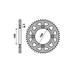 PBR ZĘBATKA TYLNA 4453 50 F BETA 50RR 05-09 (ŁAŃC. 420) (JTR-BRAK)