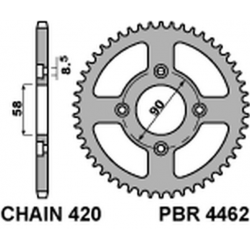 PBR ZĘBATKA TYLNA 4462 35 F (ŁAŃC. 420)