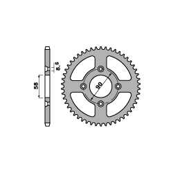 PBR ZĘBATKA TYLNA 4463 37 F HONDA CRF 50 04-16, XR 50 00-07 (ŁAŃC. 420) (JTR1213.37)