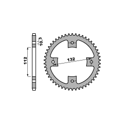 PBR ZĘBATKA TYLNA 4485 38 C45 KYMCO KXR 250 04-05 (ŁAŃC. 520)