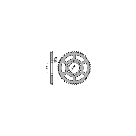 PBR ZĘBATKA TYLNA 4540 46 C45 HYOSUNG GV 250 04-15 (ŁAŃC. 520) (JTR1073.46)