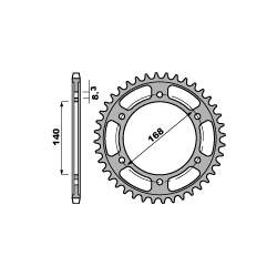 PBR ZĘBATKA TYLNA 4550 47 C45 BMW F 800 R 09-16 (OTWÓR NA ŚRUBĘ 8,5MM) (JTR6.47) (ŁAŃC. 525)