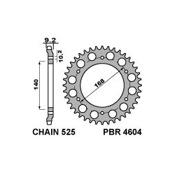 PBR ZĘBATKA TYLNA 4604 42 C45 HUSQVARNA NUDA 900R 12 (ŁAŃC. 525)