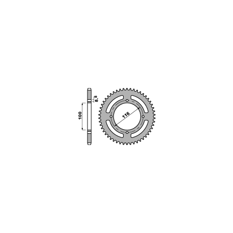 PBR ZĘBATKA TYLNA 467 50 C45 KAWASAKI KX 80/85 86-12 (JTR461.50) (ŁAŃC. 420)