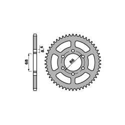 PBR ZĘBATKA TYLNA 473 37 F KAWASAKI Z 250 C 81-83 (JTR473.37) (ŁAŃC. 520)