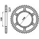 PBR ZĘBATKA TYLNA 475 37 C45 KAWASAKI W800 (11-15) (JTR1490.37) (ŁAŃC. 520)