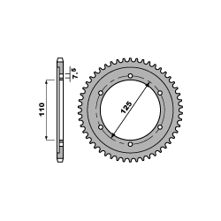 PBR ZĘBATKA TYLNA 485 46 F GILERA 125 (ŁAŃC. 428)