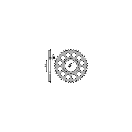 PBR ZĘBATKA TYLNA 488 42 C45 KAWASAKI ZRX 1200 01-06 (JTR488.42) (ŁAŃC. 530)