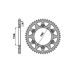 PBR ZĘBATKA TYLNA 489 45 C45 KAWASAKI KX/KXF (ŁAŃC. 520)