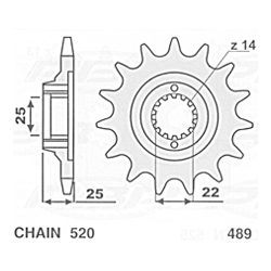 ZĘBATKA TYLNA 489 48Z ERGAL