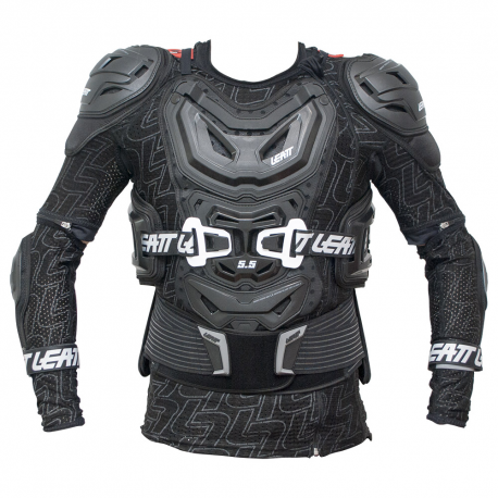 LEATT (2021/2022) OSŁONA KLATKI PIERSIOWEJ, ZBROJA NA SIATCE BODY PROTECTOR 5.5 BLACK KOLOR CZARNY ROZMIAR L/XL 172-184CM