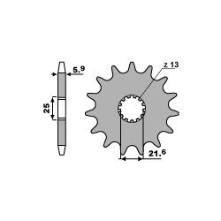 PBR ZĘBATKA PRZEDNIA 565 14 18NC (ŁAŃC. 520)