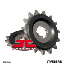 JT ZĘBATKA PRZEDNIA 565 15 Z GUMĄ KAWASAKI ER6F/N '06-'14 , KLE 650 '06-'20, EX650, SUZUKI SV 650 16-19 (JTF565.15RB)* (ŁAŃC. 52