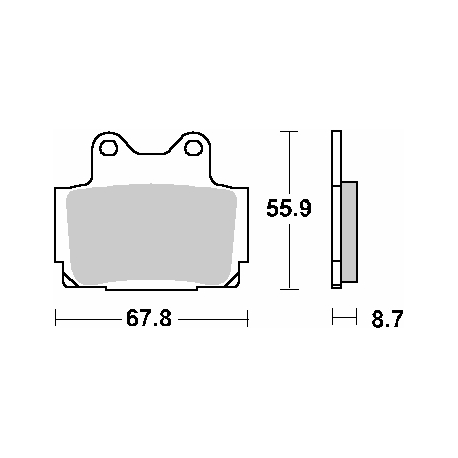 SBS PROMOCJA KLOCKI HAMULCOWE KH104 STREET CERAMIC KOLOR CZARNY