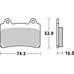 SBS PROMOCJA KLOCKI HAMULCOWE KH123 STREET CERAMIC KOLOR CZARNY PASUJE DO: YAMAHA XVZ 1300,1600,1700