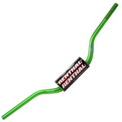 Renthal, řidítka 1,1/8" (28,6mm) MX Fatbar GREEN Honda CR/CRF, Kawasaki KX/KXF, zelená barva s chráničem