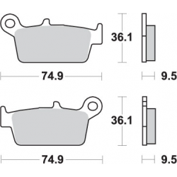 SBS KLOCKI HAMULCOWE KH131 OFF-ROAD SINTER KOLOR ZŁOTY