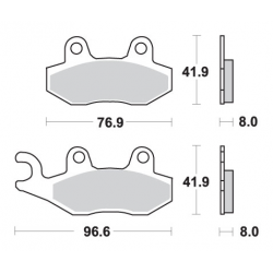 SBS KLOCKI HAMULCOWE KH135 / KH214 STREET EXCEL SINTER KOLOR ZŁOTY