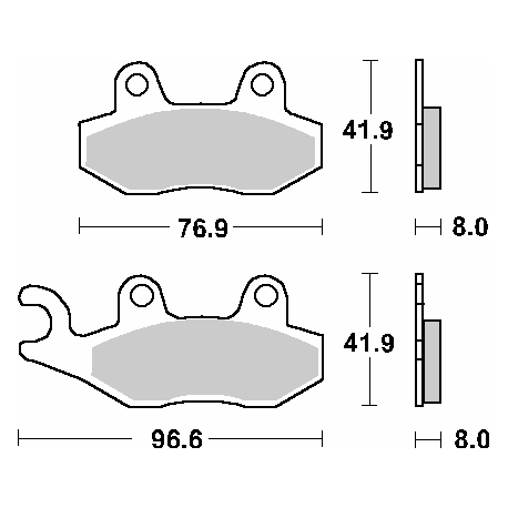 SBS KLOCKI HAMULCOWE KH135/214 STREET EXCEL/RACING SINTER KOLOR ZŁOTY