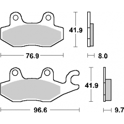 SBS PROMOCJA KLOCKI HAMULCOWE KH165/2 STREET CERAMIC KOLOR CZARNY