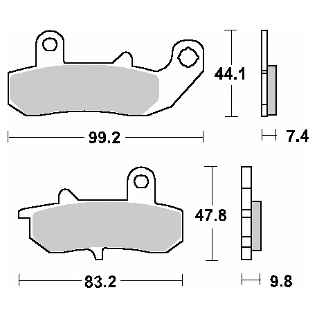 SBS KLOCKI HAMULCOWE KH157 STREET CERAMIC KOLOR CZARNY PASUJE DO: SUZUKI DR 650/750/800