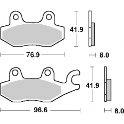 SBS KLOCKI HAMULCOWE KH165 / KH215 RACING DUAL CARBON KOLOR CZARNY