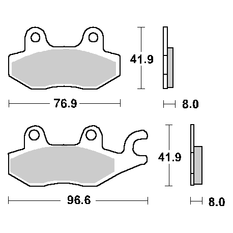 SBS KLOCKI HAMULCOWE KH165 / KH215 RACING DUAL CARBON KOLOR CZARNY