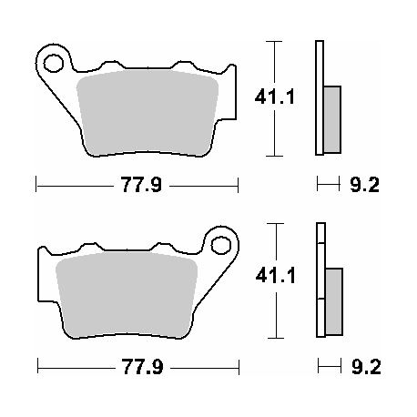 SBS PROMOCJA KLOCKI HAMULCOWE KH208 STREET CERAMIC KOLOR CZARNY