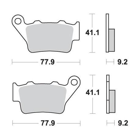 SBS KLOCKI HAMULCOWE KH208 STREET EXCEL/RACING SINTER KOLOR ZŁOTY