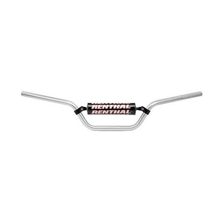 RENTHAL KIEROWNICA 7/8 CALA (22MM) MX HANDLEBAR SILVER SPECIAL QUAD PADDED KOLOR SREBRNY Z GĄBKĄ