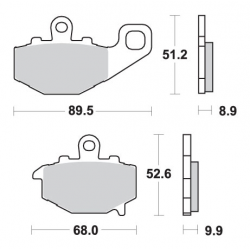 SBS KLOCKI HAMULCOWE KH192 STREET EXCEL/RACING SINTER KOLOR ZŁOTY