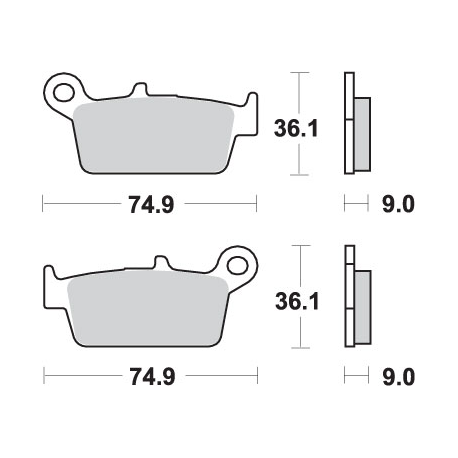 SBS PROMOCJA KLOCKI HAMULCOWE KH131/3 STREET CERAMIC KOLOR CZARNY