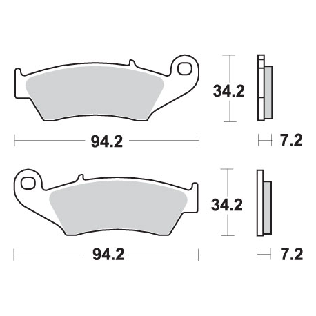 SBS KLOCKI HAMULCOWE KH185 / KH389 STREET EXCEL SINTER KOLOR ZŁOTY