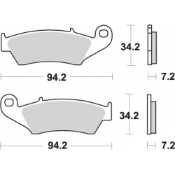 SBS KLOCKI HAMULCOWE KH185 / KH389 OFF-ROAD RACING SINTER KOLOR ZŁOTY