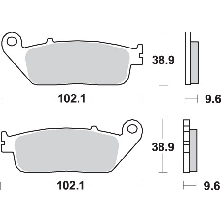 SBS KLOCKI HAMULCOWE KH196 STREET CERAMIC PASUJE DO: HONDA CB 500, CTX 700, NC 750, VT 750, XL 600V, PRZÓD