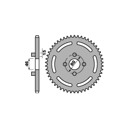 PBR ZĘBATKA TYLNA 704 62 F CAGIVA 125 SST 82-85 (ŁAŃC. 428)